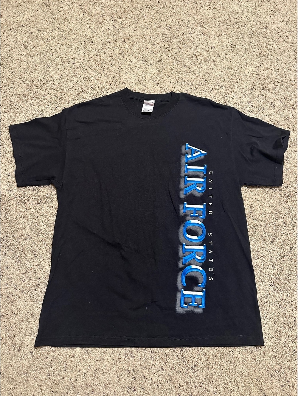 United States Air Force Black Graphic T-Shirt Large